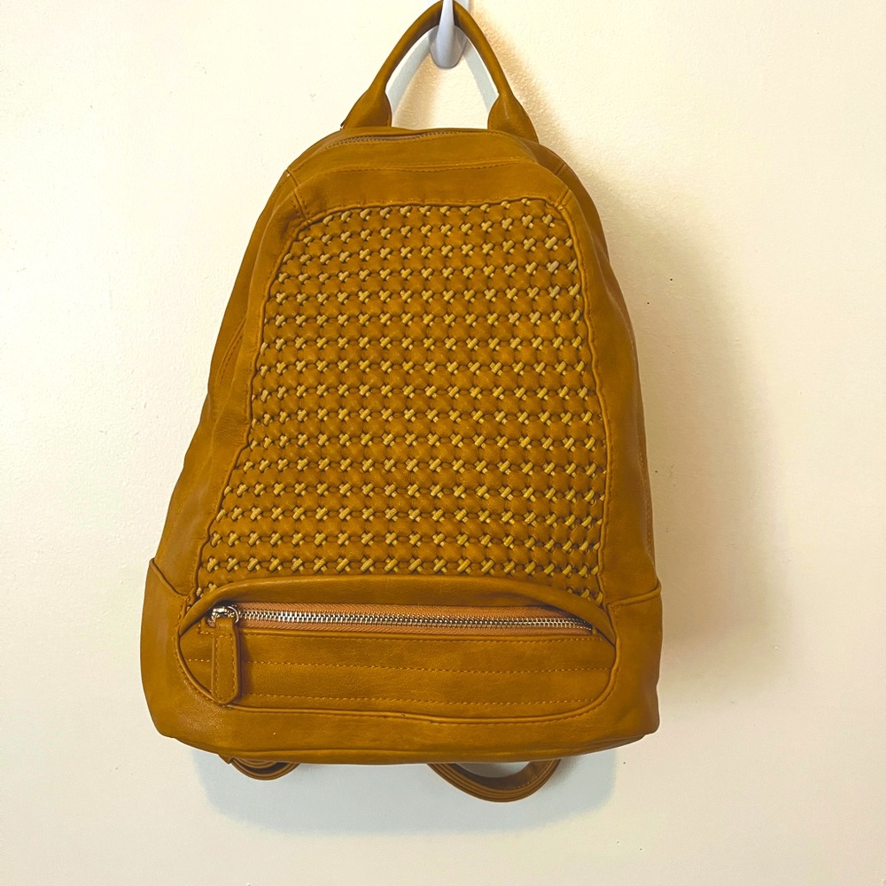 Faux leather back pack